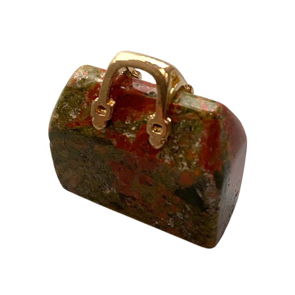 VIE Mini Crystal Handbags, 2-2.5cm, Unakite