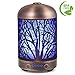 COOSA Aromatherapy Essential Oil Diffuser - Metal Ultrasonic Aroma Diffuser ,Cool Mist Humidifier with 7 Color LED Lights -Waterless Auto Shut-off for Baby Home Office(100ml)