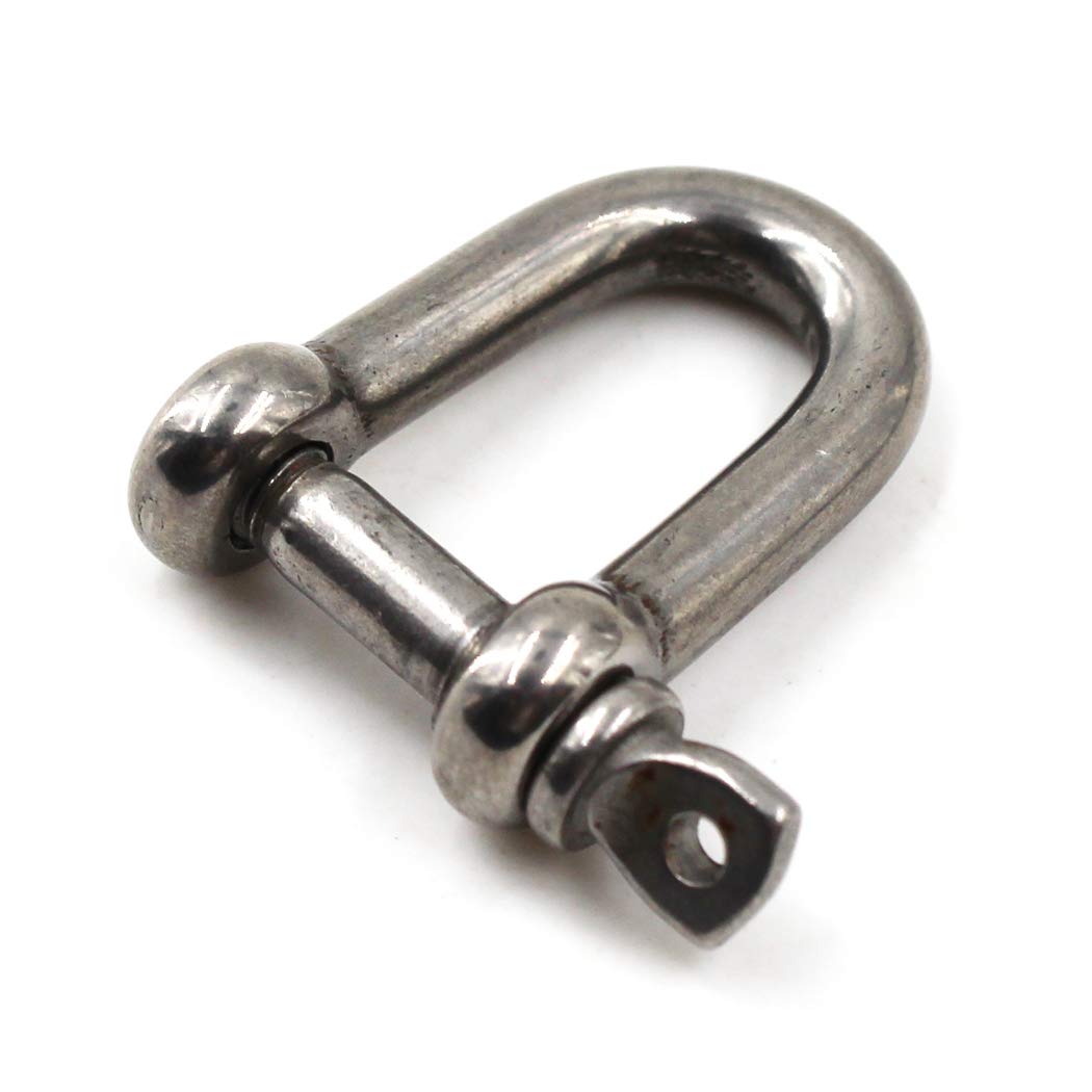 M14 D Ring Shackle Boat Anchor Shackle 304 Stainless Steel Chain Shackle Screw Pin D Shackle Pack Of 1