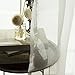 Best Home Fashion CLOSEOUT Wide Width Crushed Voile Sheer Curtain - Antique Bronze Grommet Top - White - 100