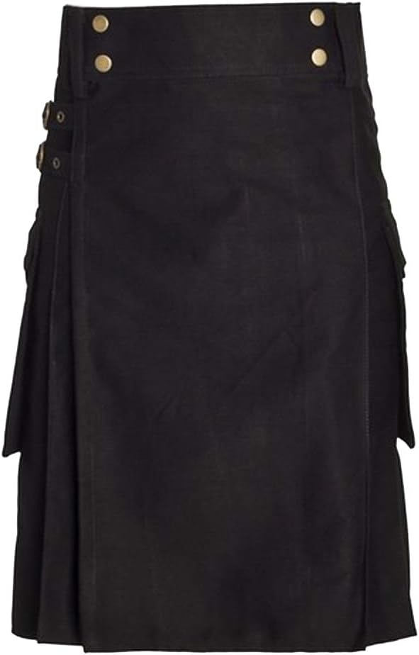 The Scotland Kilt CompanyMen's Utility Combat Kilt Punk Goth Style with Pockets - Casual, Adjustable Strap Lightweight High Rise Comfortable Fit Kilt