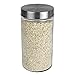 Home Basics 4 Piece Round Glass Canisters with Stainless Steel Airtight Screw On Lid Food Storage and More