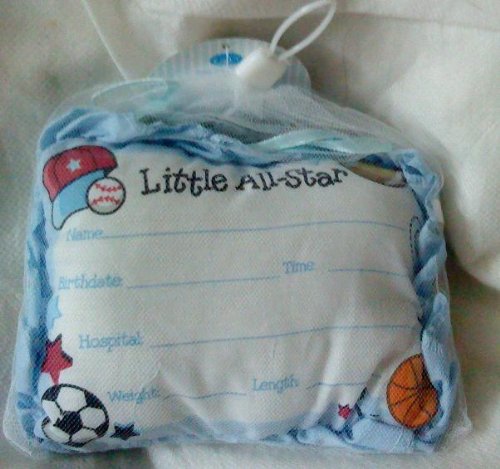 Little All-Star Birth Announcement Door Pillow with Pen