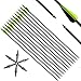 Narchery Recurve Bow Arrows, Carbon Hunting Arrows, Traditional Bow Arrows for Compound Bow, Long Bow, 12 Pcs