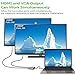USB 3.1 Type-C to HDMI VGA Adapter, iMXPW Decora 2 in 1 VGA HDMI 4K UHD Dual Screen Display Adapter Compatible MBP w/Thunderbolt 3 Port - Gray