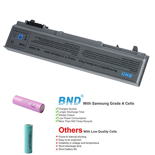 BND Laptop Battery [with Samsung Cells] for Dell Latitude E6400 E6410 E6500 E6510 / Precision M4400, fits P/N PT434 W1193 KY265 312-0748 - 24 Months Warranty [6-Cell 5200mAh/58Wh] - Thumbnail 2