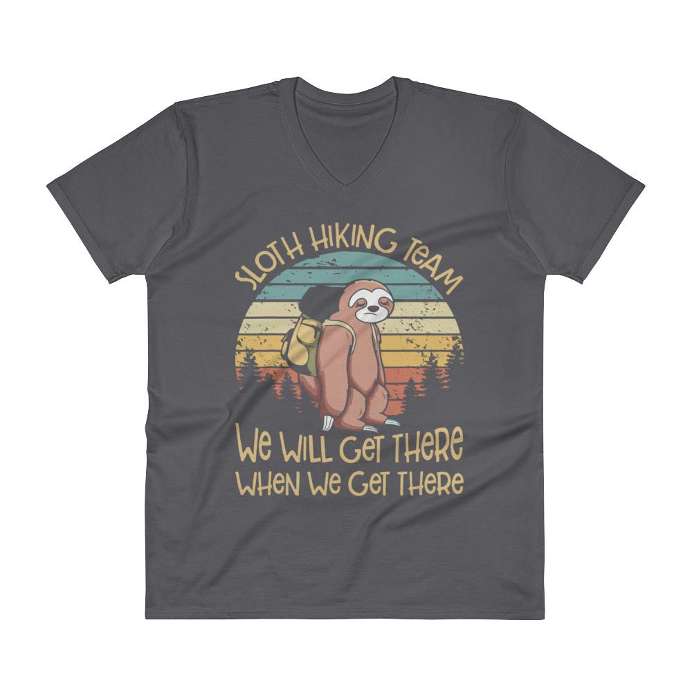 Made By Usa - Sloth Hiking Team We Will Get There When We Get There Vintage T-shirt