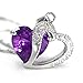 A Heart Full of Love [Purple] Sterling Silver Pendant Necklace