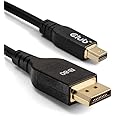 Club 3D CAC-1116 Mini DisplayPort to DisplayPort Bi-Directional VESA DP80 Certified Cable M/M 1m/3.28ft