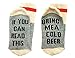 ALNDA Christmas IF You Can Red This PLEASE Bring Me A Glass Of Wine Beer Coffee Unisex Socks
