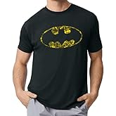 Batman Distressed Bat Signal Men's Black Short Sleeve Performance Tee
