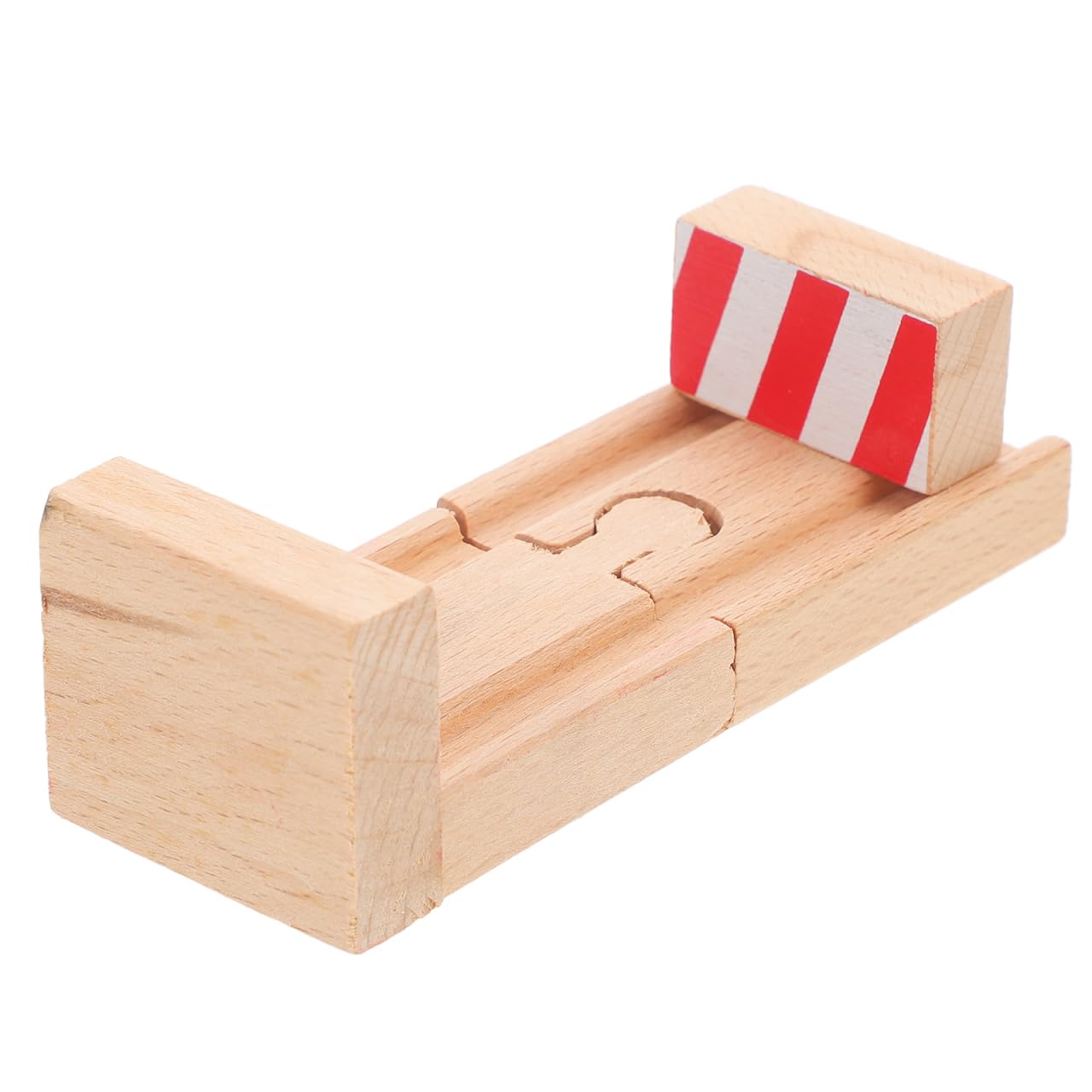 Beaupretty Wooden Train Track Accessories 2Pcs Railway Train Track Parts Compatible with Major Sets for Creative Play and Imaginative Scene Construction