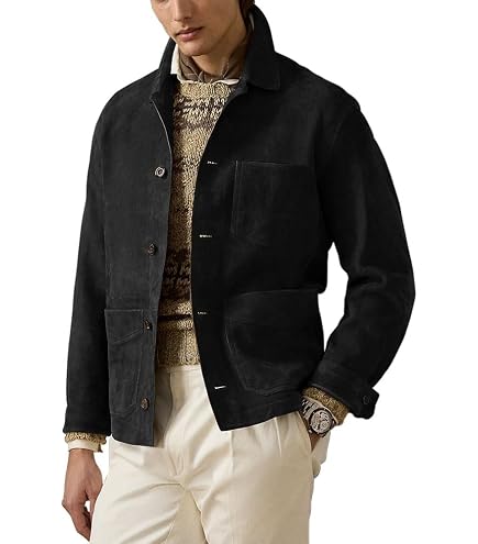 A1 FASHION GOODS Mens Real TAN Suede Bomber Jacket Leather Varsity