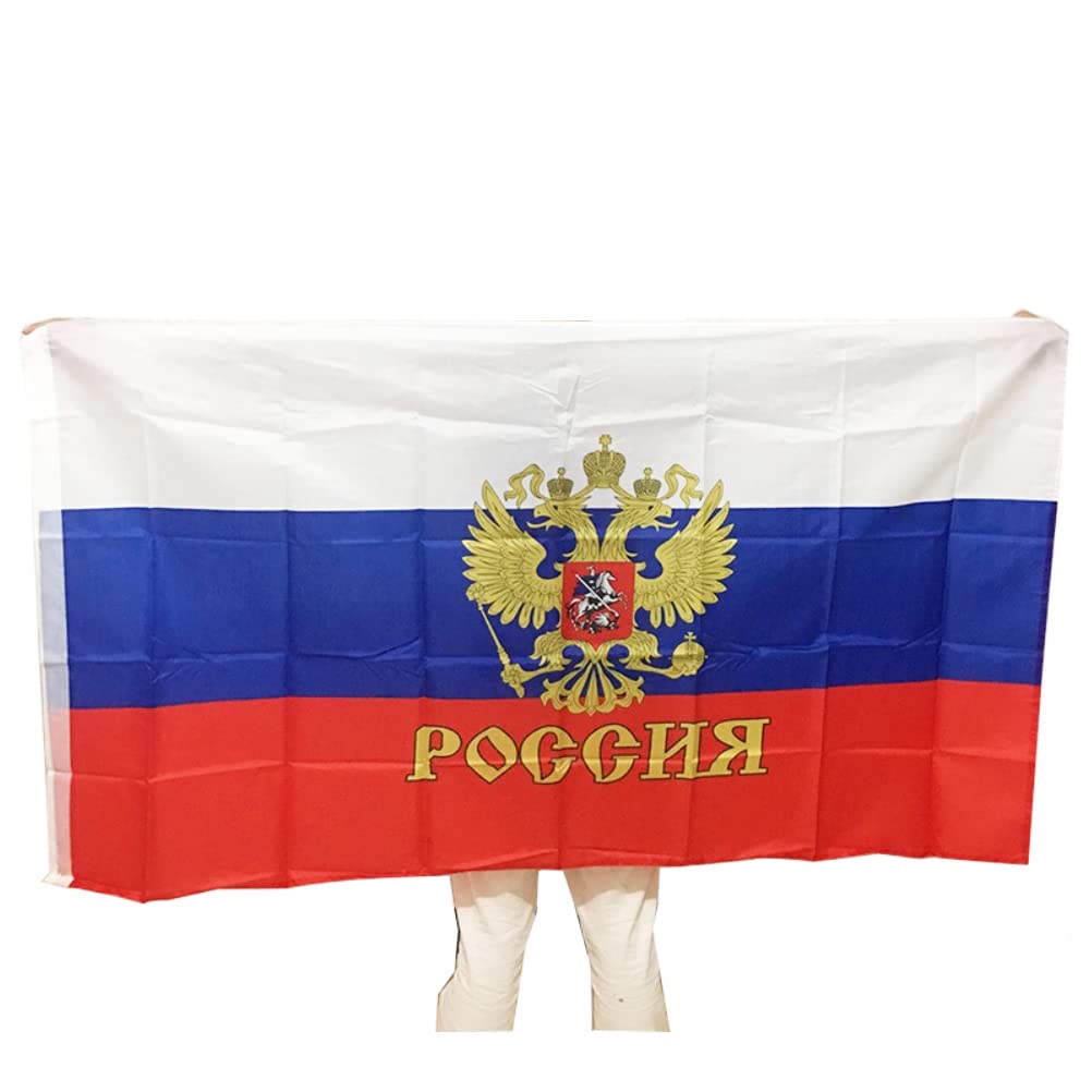Flag Russia Flag 27 x 18 x 2 90 x 150 cm Russia National Flag Polyester Flag Banner for Office Activities Festival Home Decor Russia Country Flag
