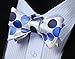 SetSense Men's Polka Dot Jacquard Woven Self Bow Tie Set