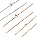 2MM/2.5MM Stainless Steel Rolo Cable Chain Women Men Link Necklace 16-36 Inch Unisex