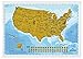 Wonderful Maps Scratch Off US . Perfect Gift For Travelers. With All US States and State Flags. Large USA with Highways and State Capitals. A1 Poster Size, 32.5 x 23.6 Inches