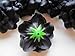 (24) Silk Black Roses Flower Head - 1.75
