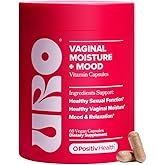 O Positiv URO Vaginal Moisture & Mood – Formulated to Support Vaginal Moisture, Mood & Relaxation – with KSM-66® Ashwagandha, Ginkgo Biloba, Mucuna pruriens, and GABA – 30 Servings