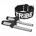 Weight Lifting Belt for Men and Women + Lifting Straps, 10mm Black Suede Leather, Single Prong for Weightlifting, Power Lifting, Cross Fit and Lower Back Support