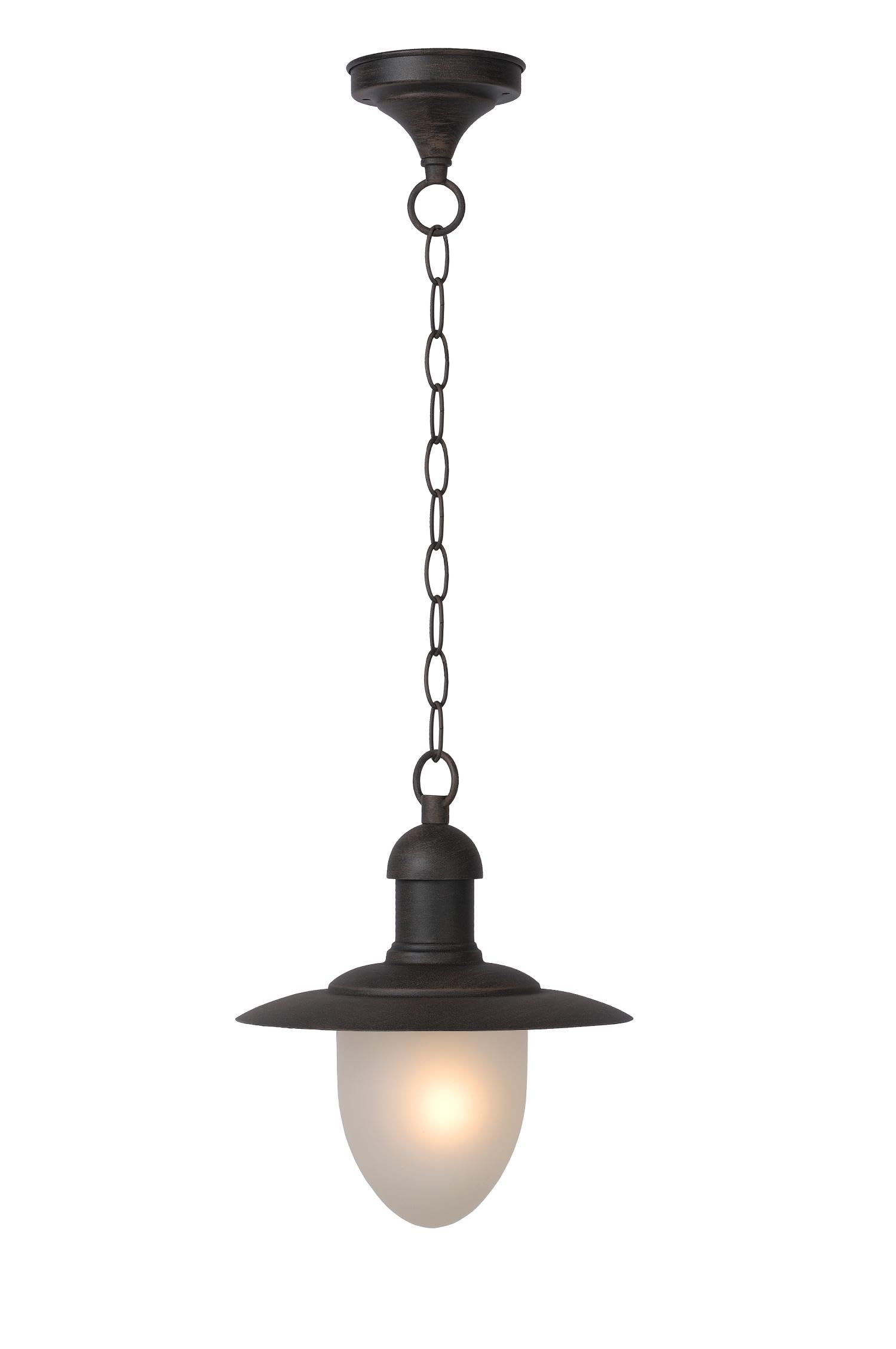 LUCIDE Aruba - Pendant Light Indoor/Outdoor - Ø 25 cm - 1xE27 - IP44 - Rust Brown