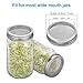 4 Pack Sprouting Lids, Rust Resistant Stainless Steel Sprouting Jar Lid Kit for Wide Mouth Mason Jars Canning Jars, Sprout Germinator Set to Grow Organic Sprout Seeds in House/Kitchen
