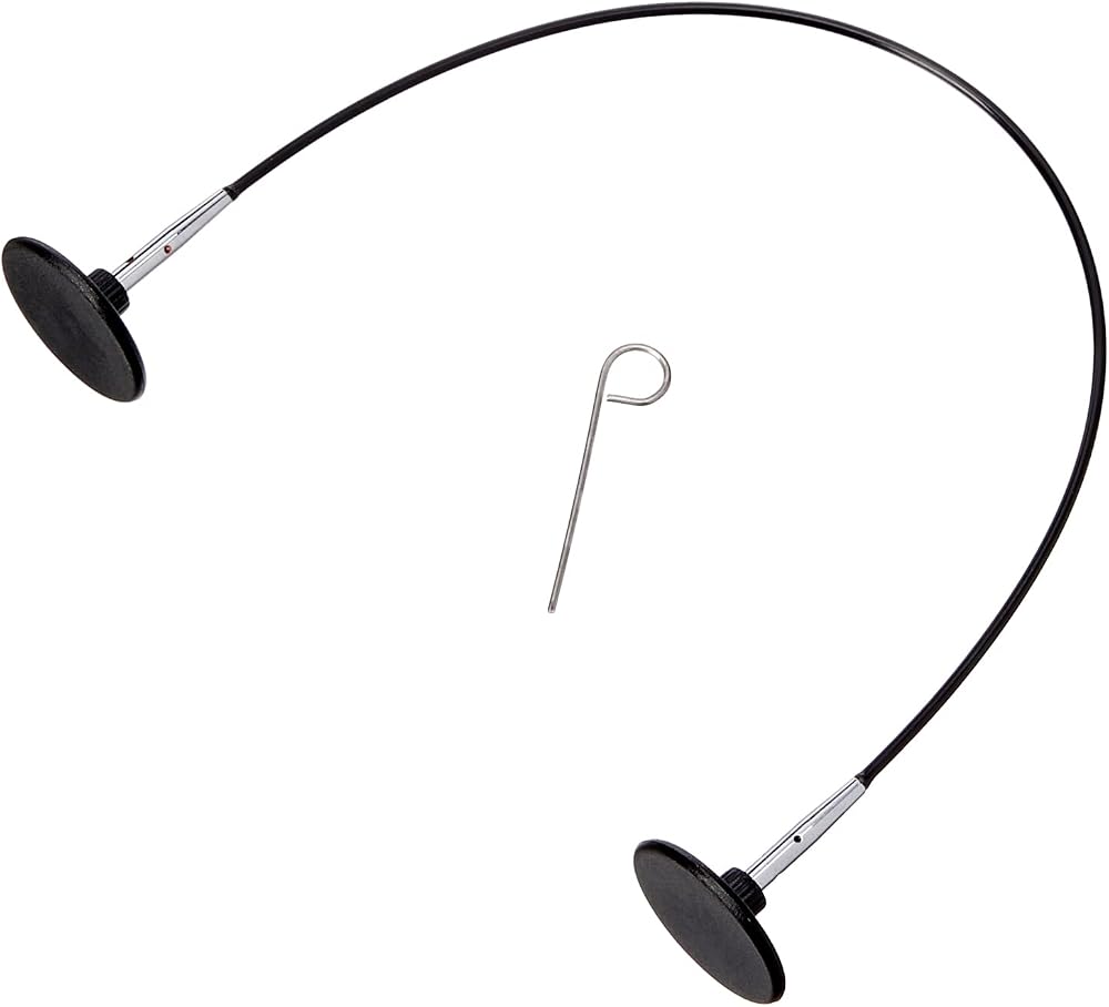 KnitPro KP10520 40 cm Interchangeable Cable with Silver Connectors Black