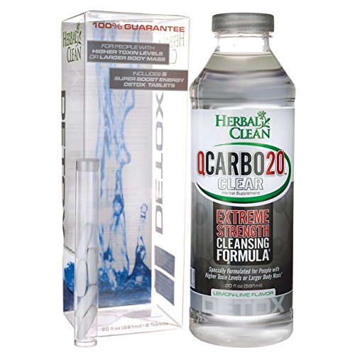 Herbal Clean Qcarbo20 Clear Cleansing Formula Supplement Lemon-Lime 20 Ounce 9 519ZqFilhIL