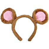 Brown Mouse Ears Headband Wash Face Hairband Masquerade Cosplay Props