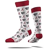 Strideline NCAA Mens Repeat Logo Dress Socks-Team Colors-One Size Fits Most -M/L (8-12)