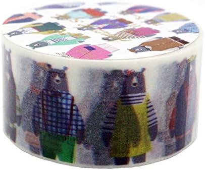 Aimez le style Primaute Collection Colorful Bear's Runway Washi Masking Deco Tape Semi-Wide.