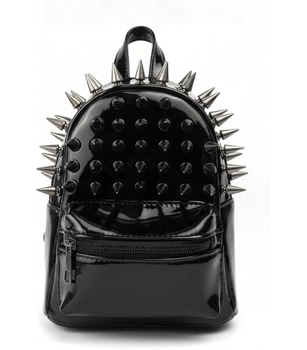 Madpax Got Your Black Spike Mini Travel Backpack | Edgy Faux Leather Bag with Spikes, Compact Design, Durable & Water-Resistant | Ideal for Everyday Use, or Work