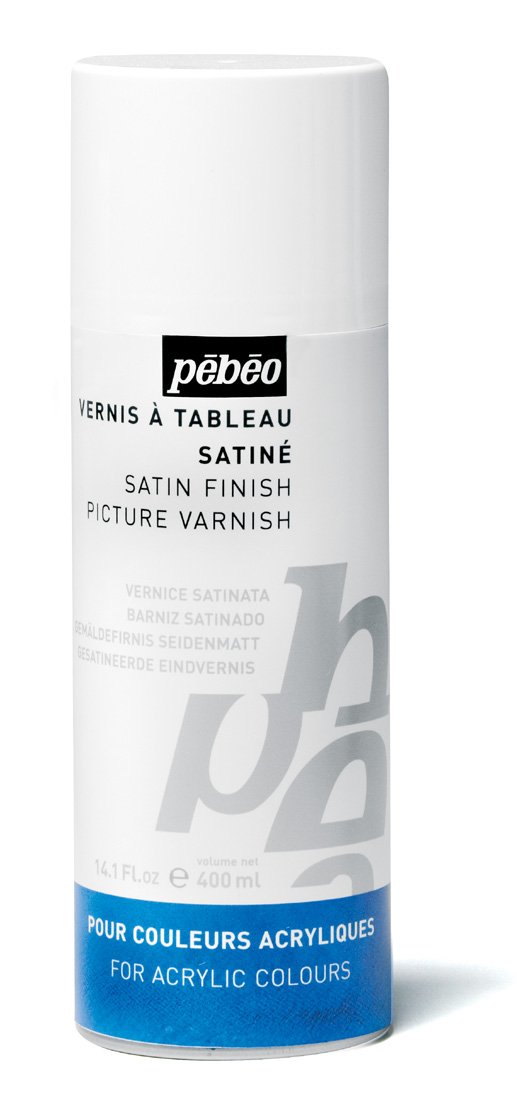 Pebeo 520215 400 ml Solvent Based Satin Varnish, Transparent