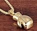 Hamoery Men Women Punk Stainless Steel Boxing Glove Chain Pendant Necklace