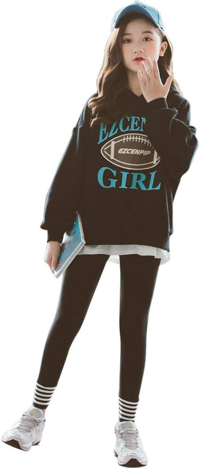 Amazon Yyw 子供服 女の子 ジャージ セットアップ 上下 キッズ服 ゆったり 長袖 ジュニア ガールズ パーカー レギンスパンツ ロングパンツ おしゃれ 通学 通園 普段着 運動着 春 秋 冬 ジャージ 通販