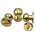 BALABALA 24 Sets Sam Solid Brass Button Studs Rivets Screwback Screw Back Spots for DIY Leather Craft Belt Purse Handbag and More (4 Sets per Size)