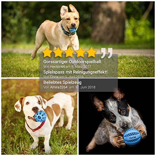 PetPl-Hundeball-mit-Zahnpflege-Funktion-Noppen-Hundespielzeug-aus-Naturkautschuk-Robuster-Hunde-Ball--7cm-Hundespielball-fr-Groe-Kleine-Hunde-Kauspielzeug-aus-Naturgummi-fr-Leckerli