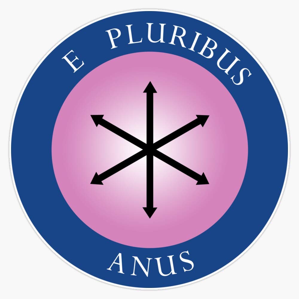 Generic E Pluribus Anus - Greendale Community College Flag Sticker Decal Bumper Sticker 5 inches