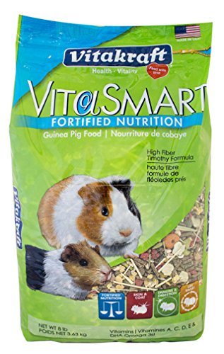 Vitakraft Guinea Pig Food High Fiber Timothy Formula (1 Pouch), 8 lb