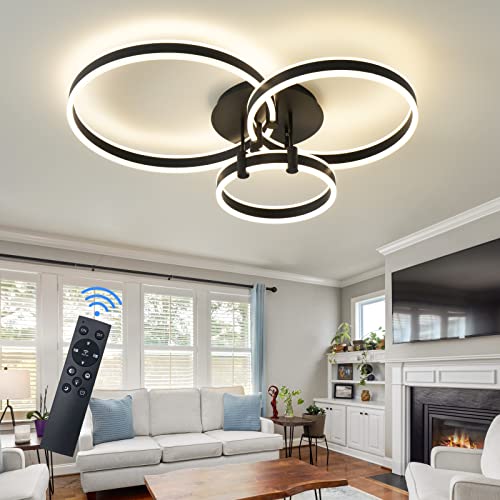 Modern LED Ceiling Light Black 110W Ultra Bright