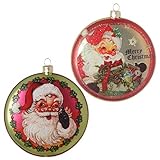 RAZ Imports Set of Two - 4" Vintage Santa DISC