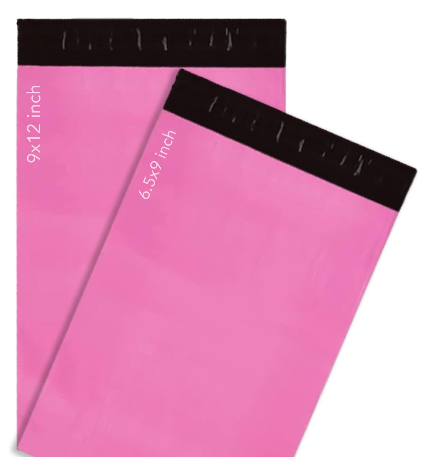 Packy | 50 Mixed Pink Mailing Bags | 2 Sizes (6.5"x9", 9"x12") 25 Each | Self Seal Postage Bags, Recyclable, Durable Parcel Shipping Bags Mix Packaging Bags Currier Bags
