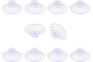 Qjaiune 10 Pack Glass Table Suction Cups - 20mm Rubber Suckers, Anti-Collision, Desk Suction Pads