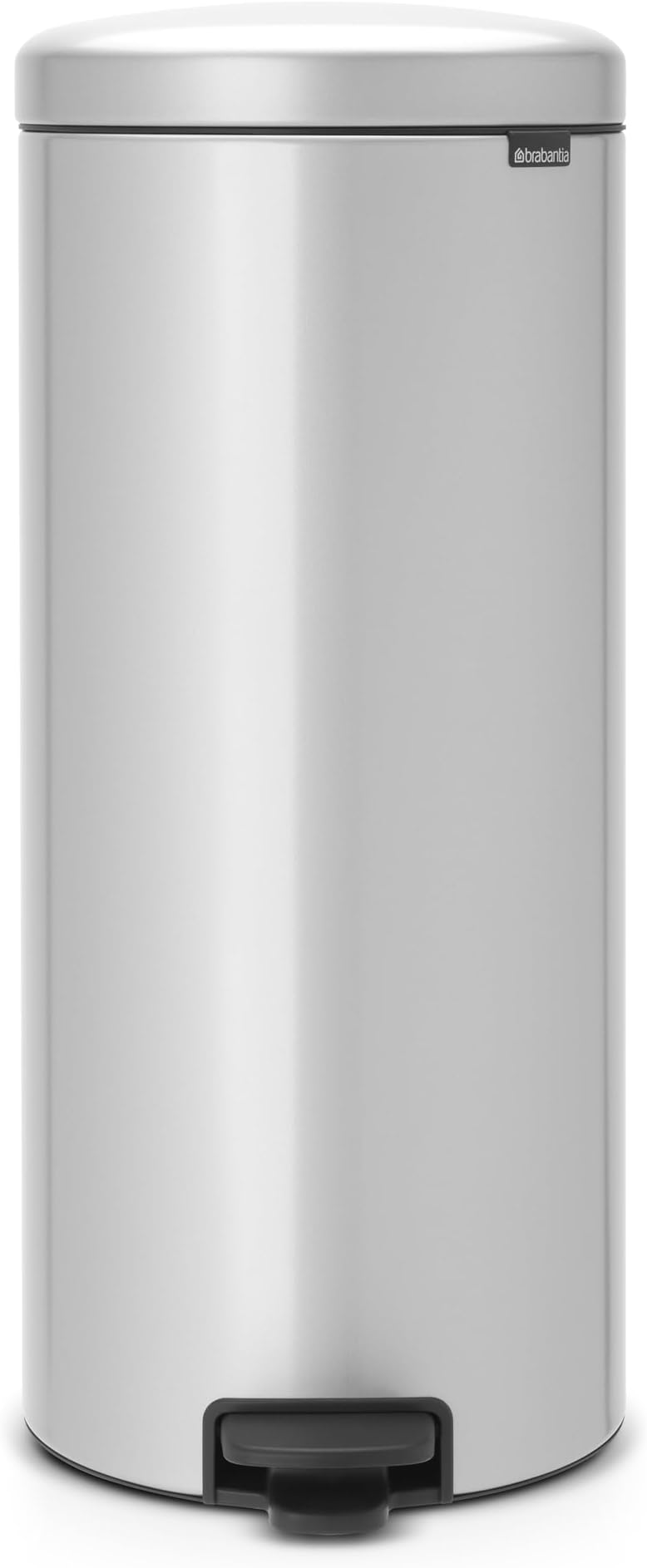 Brabantia NewIcon 30 L Pedal Bin Metallic Grey Soft Closure with Inner Bucket