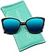 WearMe Pro Womens Cat Eye Mirrored Reflective Lenses Oversized Cateyes Sunglasses