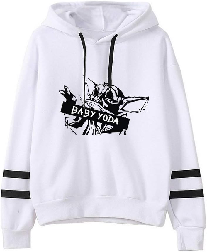 LMSA Baby Yoda Sweatshirt Hoodie Pullover,Suitable for Boys, Girls, Men, Women, Teens, Children, Adults,Long Sleeve Casual Wear, Polyester Hoodie,Best Gift