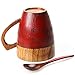 Coffee Mug with Handle, 11 OZ Insulated Novelty Cool Coffee/Tea Cup with Spoon for Wood Eco-friendly Gifts. (1,RED)