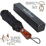 New Premium Umbrella Windproof - Large Umbrella Travel - Compact Umbrella Automatic - Travel Umbrella Folding - Portable Umbrella Auto - Oversized Umbrella Black Rain Umbrella - Mens Umbrella Compact