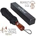 New Premium Umbrella Windproof - Large Umbrella Travel - Compact Umbrella Automatic - Travel Umbrella Folding - Portable Umbrella Auto - Oversized Umbrella Black Rain Umbrella - Mens Umbrella Compact primary