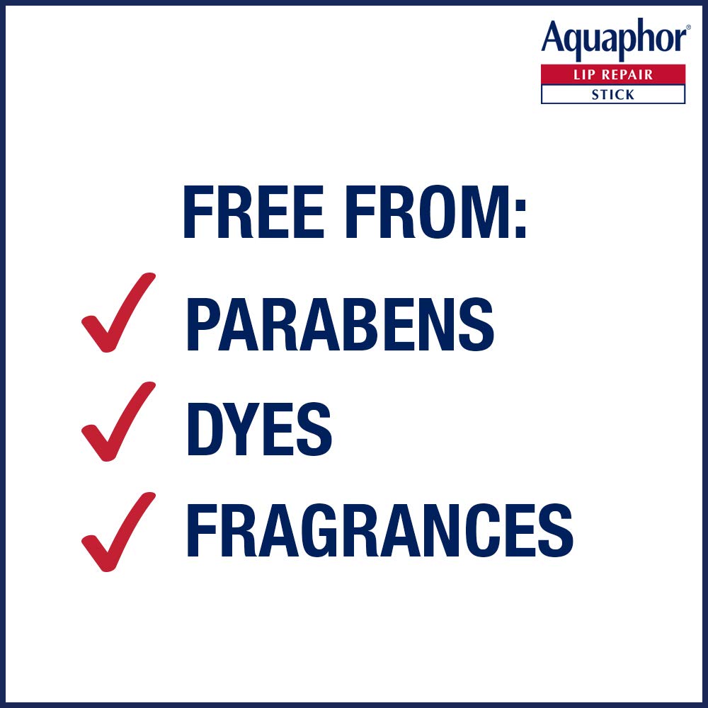 Aquaphor Lip Repair Stick - Soothes Dry Chapped Lips - Two(2) .17 Oz. Sticks : Beauty